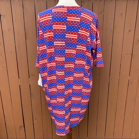 LulaRoe | NWT Size Small American Flag Irma Top - Picture 8 of 8